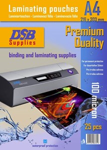 Obrázek Laminovací fólie / A4 / 25 ks / 100 mikronů