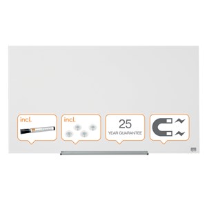 Obrázek Tabule magnetické skleněné Diamond - 99,3 x 55,9 cm / bílá