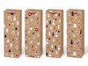 Obrázek Vánoční taška na lahev - KRAFT mix / 12 x 36 x 10 cm