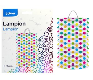Obrázek Lampion roztahovací 15 cm - puntík