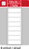 Obrázek Tabelační etikety s vodící drážkou - 100 x 36,1 mm jednořadé 200 etiket / 25 skladů