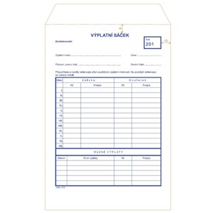 Obrázek MSK 210 výplatní sáčky výplatní sáček