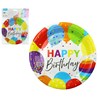 Obrázek Papírový talíř Happy Birthday / 18cm / 6ks