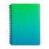 Obrázek Blok kroužkový OMBRE - A5 / linka / zelená