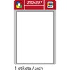 Obrázek Print etikety A4 pro laserový a inkoustový tisk / 30 archů - 210 x 297 mm (1 etiketa / arch)