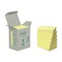 Obrázek Samolepící bločky Post-it recyklované - 38 x 51 mm / žlutá / 6 x 100 lístků