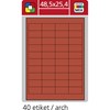 Obrázek Print etikety A4 pro laserový a inkoustový tisk - 48,5 x 25,4 mm (40 etiket / arch) červená