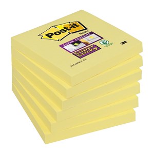 Obrázek Samolepicí bločky Post-it silně lepicí - 76 x 76 mm / 90 lístků / žlutá