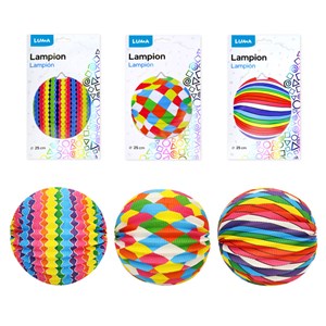 Obrázek Lampion kulatý 25 cm / barevný mix