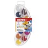 Obrázek Vodové barvy Kores Akuarellos - MINI / 12 barev / průměr 25 mm + štětec