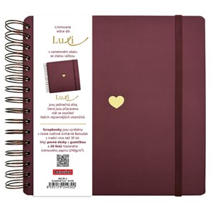 Obrázek Fotoalbum Luxi - 21 x 21 cm / bordó srdce