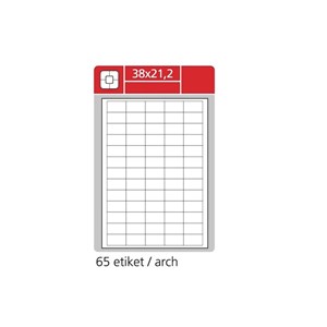 Obrázek Print etikety A4 pro laserový - 38 x 21,2 mm / lesklé