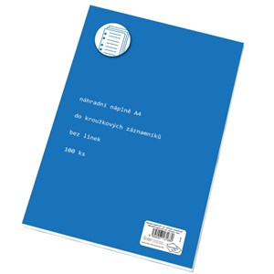 Obrázek Náhradní vložka do kroužkových bloků Karis A4 - čistý / 100 l