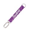 Obrázek Klíčenka krátká s karabinkou - Purple glitter