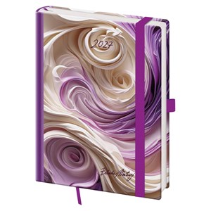 Obrázek Diář VARIO Matragi Violet - B6 / týdenní / s gumičkou