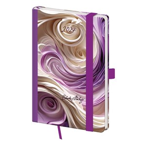 Obrázek Diář kapesní VARIO Matragi Violet - týdenní / s gumičkou