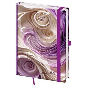 Obrázek Diář VARIO Matragi Violet - A5 / týdenní / s gumičkou