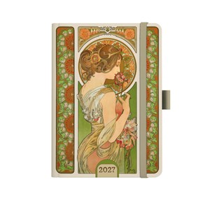 Obrázek Diář Alfons Mucha - A5 / týdenní / zelená