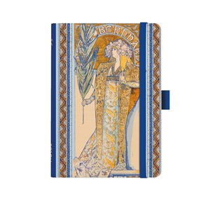 Obrázek Blok Alfons Mucha premium - A5 / linka / modrá