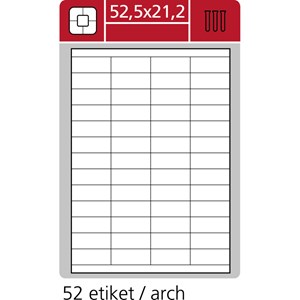 Obrázek Print etikety A4 PLUS pro laserový a inkoustový tisk - 52,5 x 29,7 mm (40 etiket / arch)