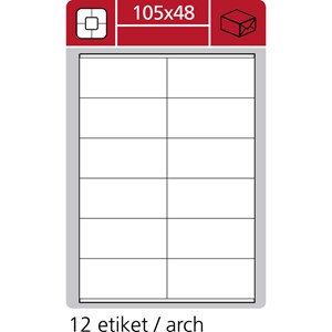 Obrázek Print etikety A4 PLUS pro laserový a inkoustový tisk - 105 x 48 mm (12 etiket / arch)