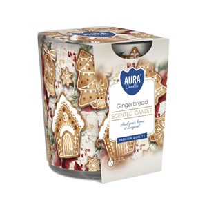 Obrázek Bispol vánoční vonná svíčka ve skle - Gingerbread