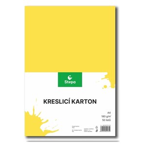 Obrázek Kreslicí karton - A4 / 180 g / 50 listů / žlutá